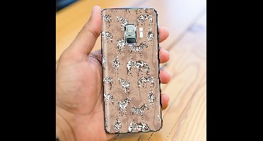 Samsung mobiel stickers Zebra en palmen bruin