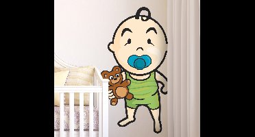 Sticker kinderkamer baby tutter knuffel