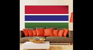 Muursticker vlag Gambia