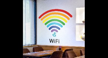 Wifi Regenboog Muursticker