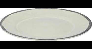 Tom Dinerbord 25 Cm Melamine 229 Gram Wit/grijs