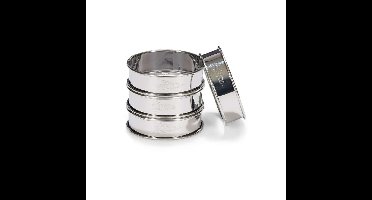 Patisse Flanringen Set van 4 8 cm RVS