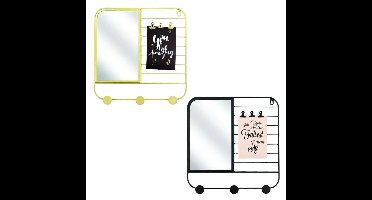 Decoratie Wandrek 32x2x33 cm Metaal/Zwart/Goud Assorti