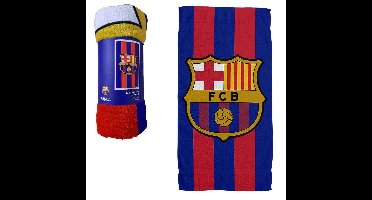 FC Barcelona Badlaken 100x180 cm Blauw/Rood