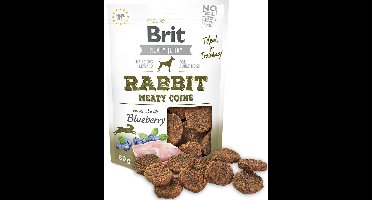 BRIT Meat Jerky Coins Rabbit - traktatie voor hond - 80g