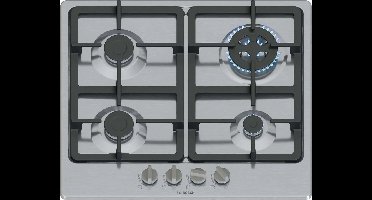 Bosch Serie 4 PGH6B5K90 kookplaat Roestvrijstaal Ingebouwd 60 cm Gaskookplaat 4 zone(s)