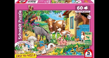 Puzzel - SCHMIDT SPIELE - Boerderijdieren - 60 stukjes - Vanaf 5 jaar