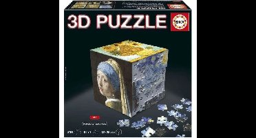 3D Puzzel - EDUCA - Cube Art - 216 Stukken - 6 Puzzels van 36 Stukken - Leuke Uitdaging 8 Jaar + (20123)