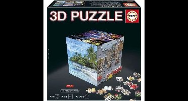 3D Puzzel - EDUCA - Reiskubus - 216 Stukken - 6 Puzzels van 36 Stukken - Leuke Uitdaging 8 Jaar + (20124)