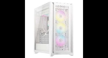 PC Case - Corsair - ICUE 5000D RGB Airflow - Middle Tower - 3 AF120 RGB Elite - White Fans