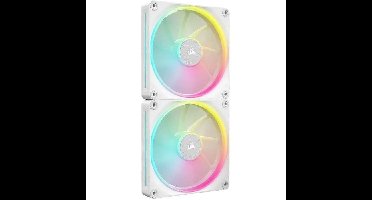 PC-koeling - CORSAIR - CO-9051032-WW - iCUE LINK LX140 RGB witte starterkit met dubbele ventilator
