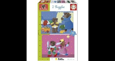 Puzzel - EDUCA - Kleine Bruine Beer: Set van 2 puzzels van 48 stukjes voor kinderen vanaf 4 jaar