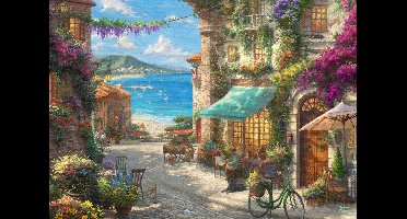 Puzzle Caf aan de Italiaanse Rivièra, 1000 st