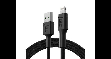 Green Cell KABGC21 Lightning-kabel 1,2 m Zwart
