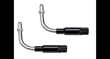 Verstelbare V-brake bochtjes 90°Elvedes RVS - kort model (2 stuks)
