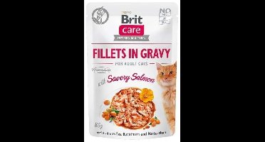 BRIT Care Filets in Jus zalmfilets in saus - nat kattenvoer - 85 g
