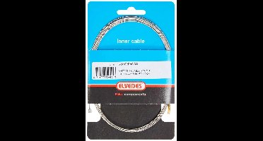 Schakel binnenkabel Elvedes 3000mm 1 x 19 draads RVS ø1,1mm met ø2,5 ×10 en ø4 × 4mm N-nippel - Zilver