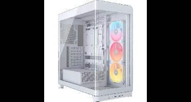 PC-behuizing - CORSAIR - FRAME 4500X LX-R RGB gehard glas mid-tower - 2 radiatoren - Wit