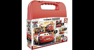 Auto's - Malette van 4 progressieve puzzels