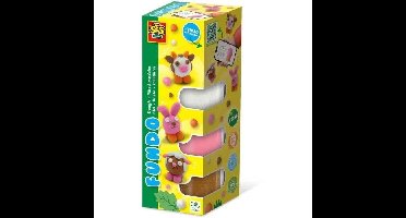 FunDo boetseerklei - Boerderijdieren (3x90gr-1x40gr) - SES CREATIVE - Interactief voor jonge kinderen.