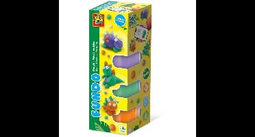 FunDo boetseerklei - Dinosaurussen (3x90gr-1x40gr) - SES CREATIVE - Interactief voor jonge kinderen.