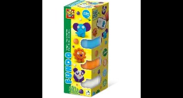 FunDo boetseerklei - Wilde dieren (3x90gr-1x40gr) - SES CREATIVE - Interactief voor jonge kinderen.