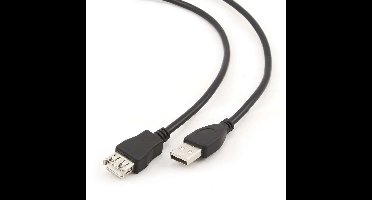 Gembird 3m USB 2.0 A M/FM USB-kabel USB A Zwart