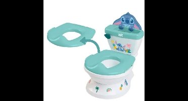 DISNEY BABY - STITCH - Mini-toilet met toiletbrilverkleiner inbegrepen, 2 in 1, Verwijderbaar potje, gemakkelijk schoon te maken