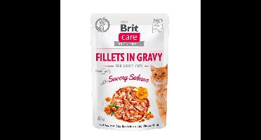 BRIT Care Fillets in Gravy zalmfilets in saus - natvoer voor kat - 85g