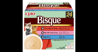 INABA Ciao Bisque Creamy soup with tuna, chicken, beef and salmon - Kattensnoepje - 24x40g