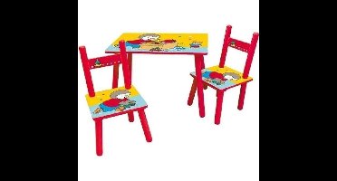 T'CHOUPI Rechthoekige tafel 41,5x61x42 cm + 2 stoelen 49,5x31x31,5cm