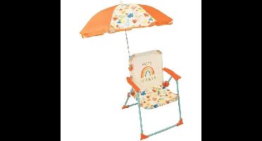 FUN HOUSE Fruity's Opvouwbare campingstoel met parasol - H.38.5 x B.38.5 x D.37.5 cm + parasol ø 65 cm - Voor kinderen