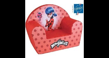 FUN HOUSE Miraculous Lady Bug clubstoel - B.52 x D.33 x H.42 cm - Voor kinderen gegarandeerd Franse afkomst