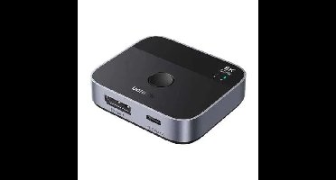Ugreen DisplayPort/USB-C naar USB-C-switch grijs
