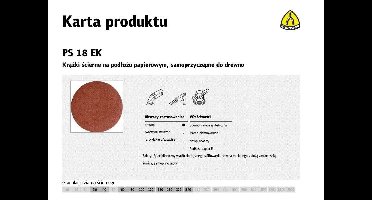 KLINGSPOR KRĄŻEK 150 PS18EK gr.240 /50szt (levertijd 8 werkdagen)