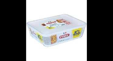 PYREX - 243P000 / 7046 - Rechthoekige schaal met deksel - 25cm * 19 cm - Pyrex Cook & Freeze