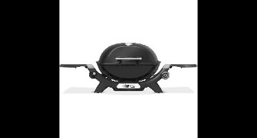 Weber Q1200N gasbarbecue - 2,94 kW - 1 roestvrijstalen brander - Twee zijplanken - Geëmailleerd gietijzer - Zwart