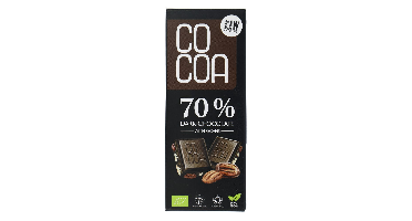 Cocoa 70% Dark Chocolate Pecan Reep