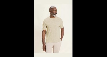 OLYMP SIGNATURE Casual Regular Fit T-Shirt ronde hals ecru, Effen