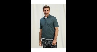 OLYMP SIGNATURE Casual Regular Fit Polo shirt Korte mouw grijs-groen