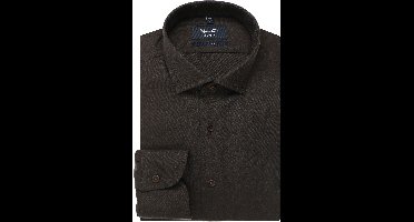 OLYMP SIGNATURE Casual Tailored Fit Overhemd bruin, Faux-uni