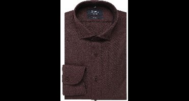 OLYMP SIGNATURE Casual Tailored Fit Overhemd bordeaux, Faux-uni