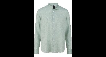 OLYMP SIGNATURE Casual Tailored Fit Linnen Overhemd groen, Effen