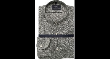 OLYMP SIGNATURE Casual Tailored Fit Linnen Overhemd groen, Faux-uni