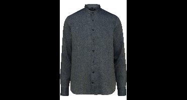 OLYMP SIGNATURE Casual Tailored Fit Linnen Overhemd grijs, Effen