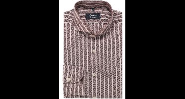 OLYMP SIGNATURE Tailored Fit Overhemd bordeaux, Gestreept