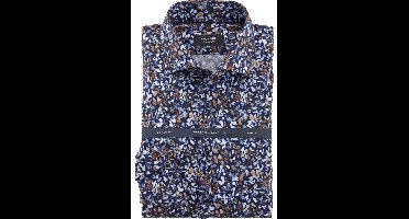 OLYMP SIGNATURE Tailored Fit Overhemd nachtblauw, Motief