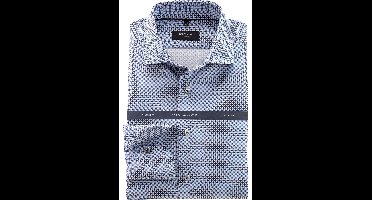 OLYMP SIGNATURE Tailored Fit Overhemd blauw, Bedrukt