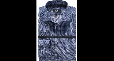 OLYMP SIGNATURE Tailored Fit Overhemd rook blauw, Faux-uni