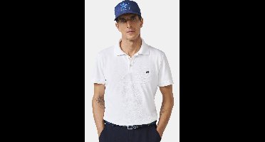 Meyer Slim Fit Polo shirt Korte mouw wit